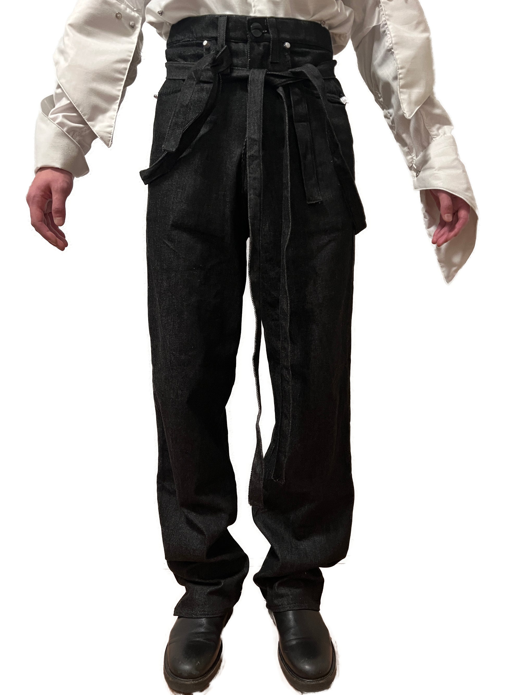 4 pockets black denim