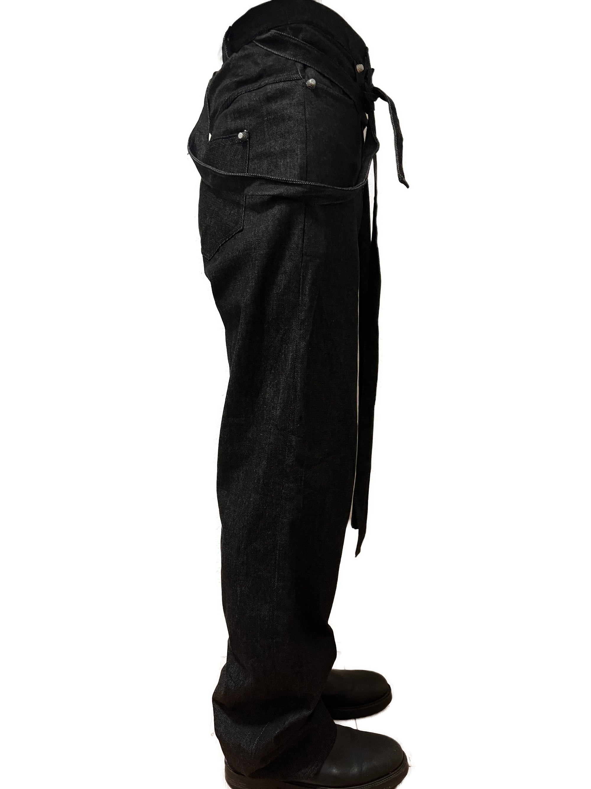 4 pockets black denim