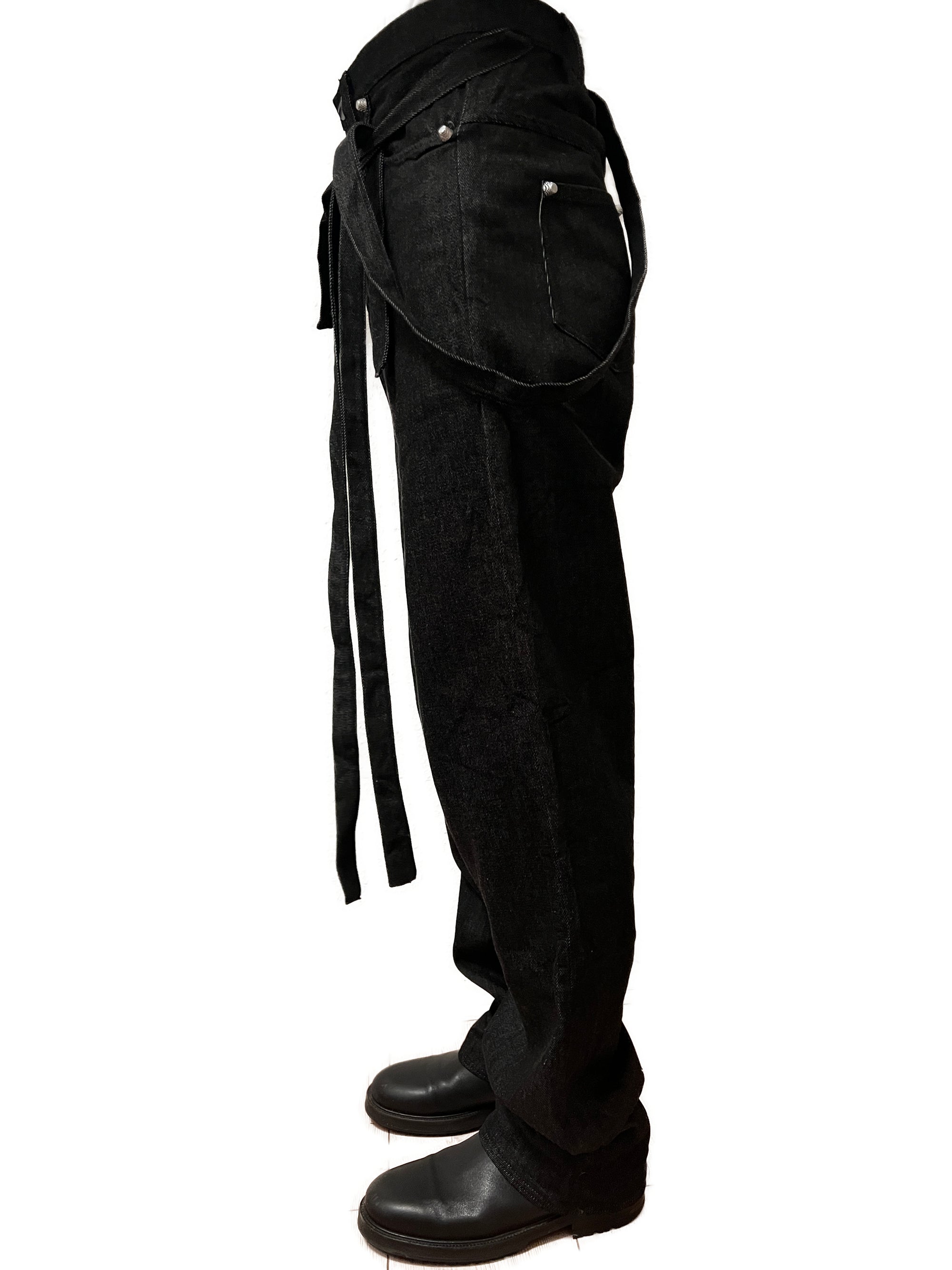 4 pockets black denim